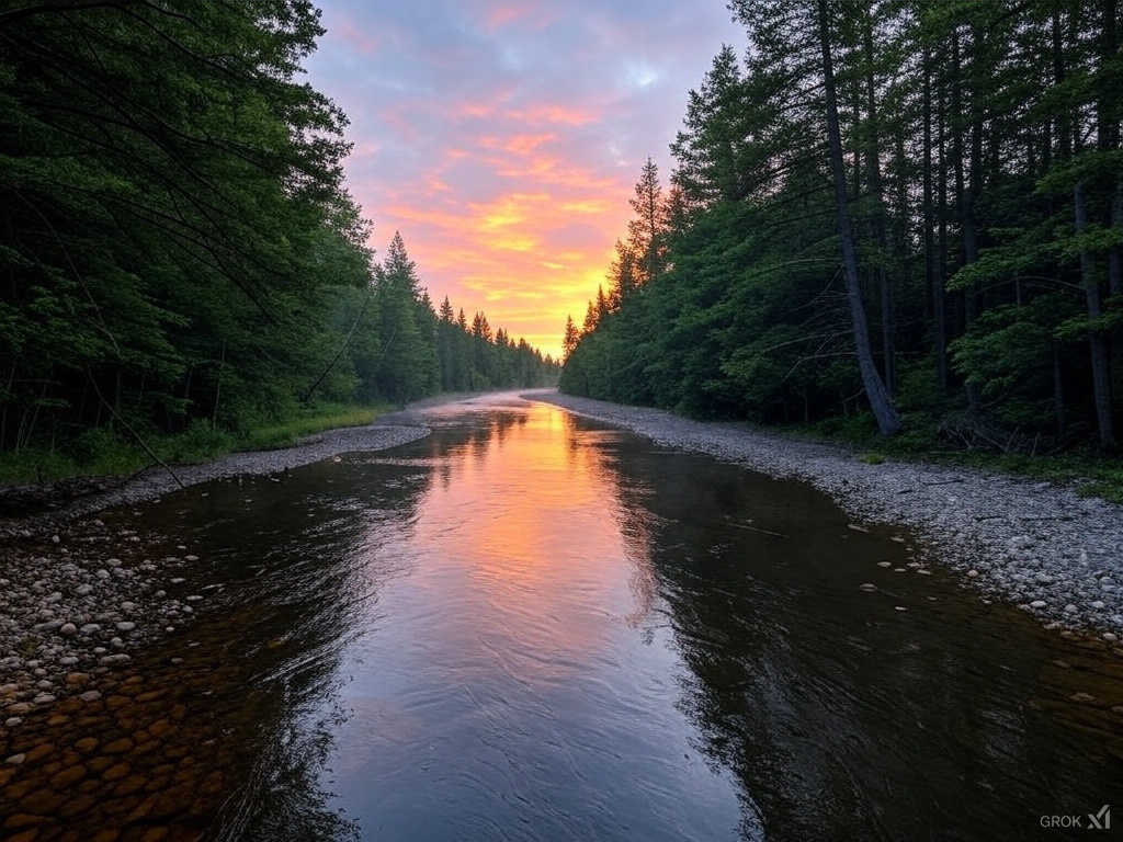 Au Sable River At Conners Flat Public Access Site