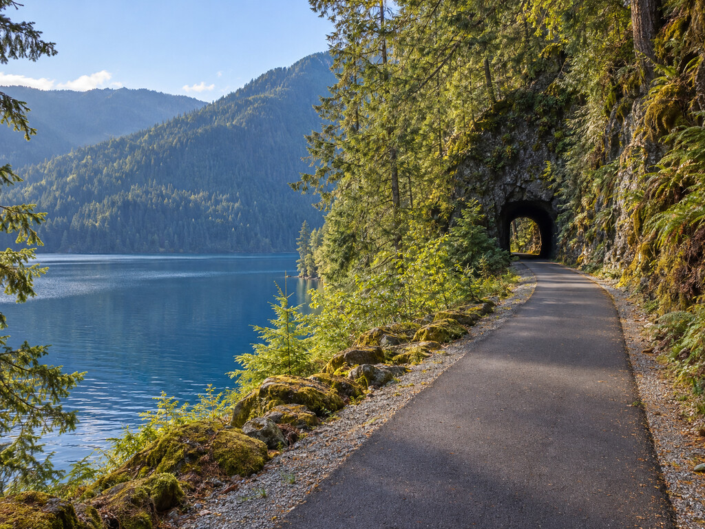 Spruce Railroad Trail: Lake Crescent Trailheads and Tunnel Guide